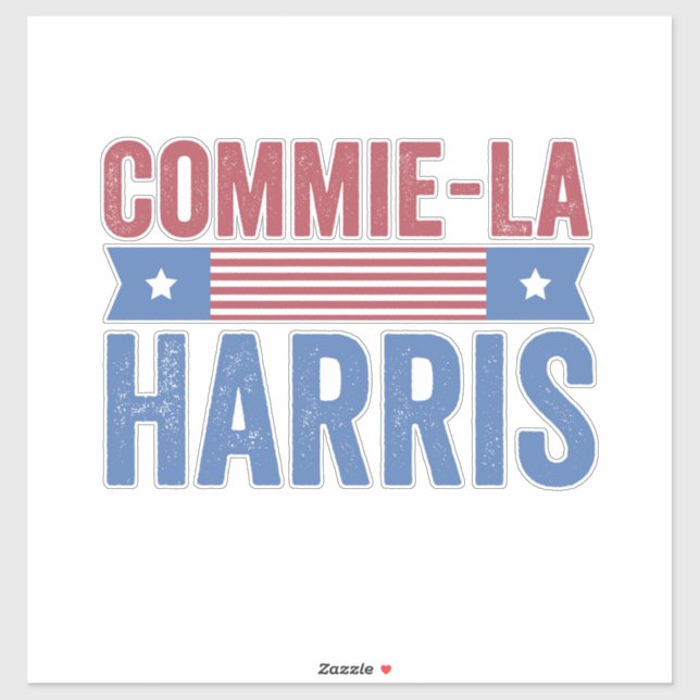 Commie-La Harris 2024 Funny Anti Kamala Harris Aufkleber (Blatt)
