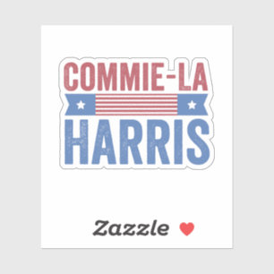 Commie-La Harris 2024 Funny Anti Kamala Harris Aufkleber