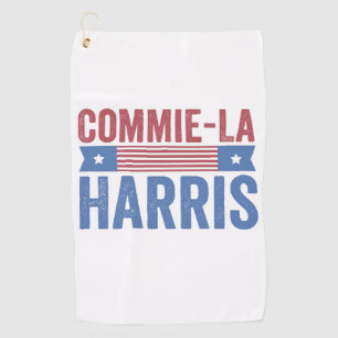 Commie-La Harris 2024 Funny Anti Kamala Harris Golfhandtuch