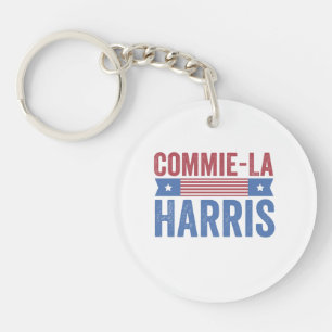 Commie-La Harris 2024 Funny Anti Kamala Harris Schlüsselanhänger
