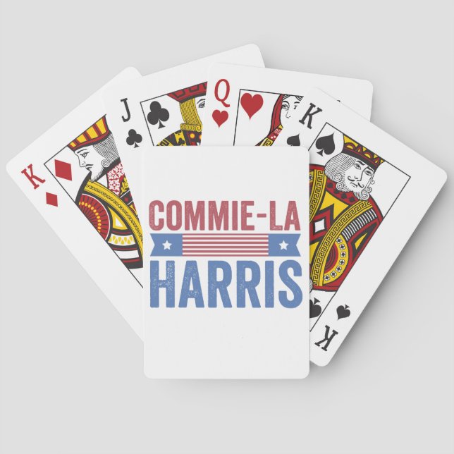 Commie-La Harris 2024 Funny Anti Kamala Harris Spielkarten (Rückseite)