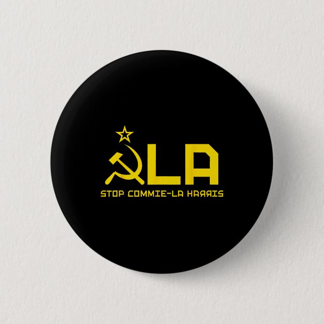 Commie-la Harris - Kommie Kamala Harris Button (Vorderseite)