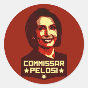 Commissar Pelosi Runder Aufkleber