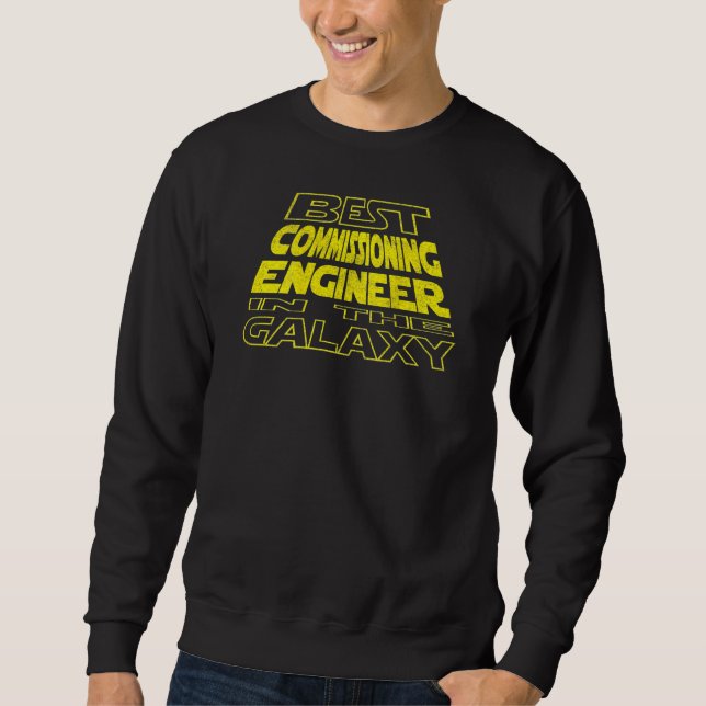 Commissioning Engineer  Space Backside Design Sweatshirt (Vorderseite)