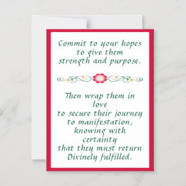 Commit Hope Liebe Inspiration Card Magneteinladung