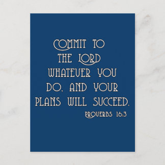 Commit to the Lord Bible Quote Tshirts Postkarte