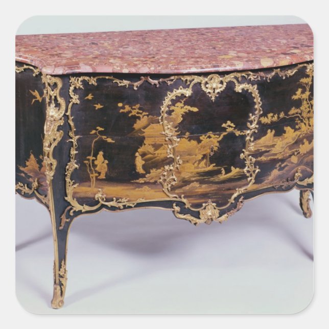 Commode, Französisch, Mitte des 18. Jahrhunderts Quadratischer Aufkleber (Vorderseite)