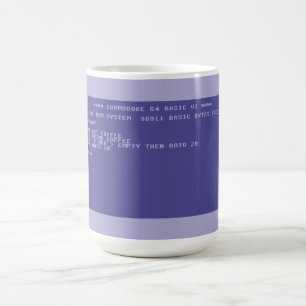 Commodore 64 Trinke Kaffee Basic-Programm-Bildschi Tasse