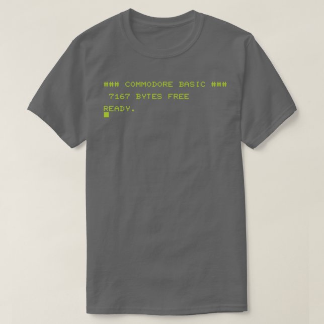 Commodore BASIC ist BEREIT T-Shirt (Design vorne)