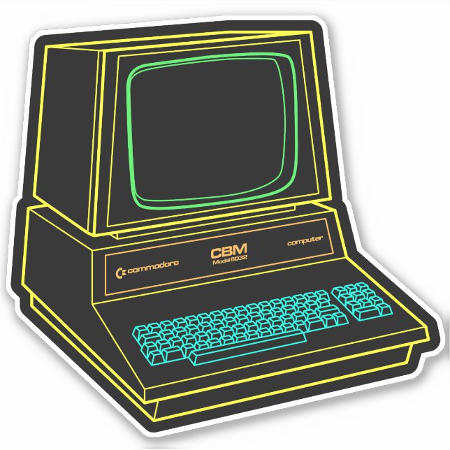 Commodore PET Computer Aufkleber (Vorderseite)