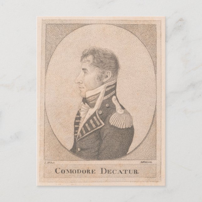 Commodore Stephen Decatur Postkarte (Vorderseite)