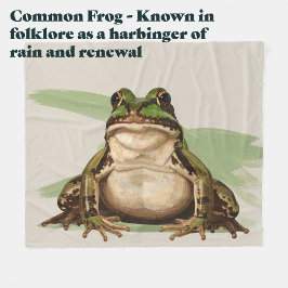 Common British Frog | Goblincore Nature Art Fleecedecke