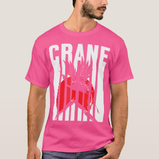 Common Crane Japan Sun Red Bird Nature Origami Ani T-Shirt