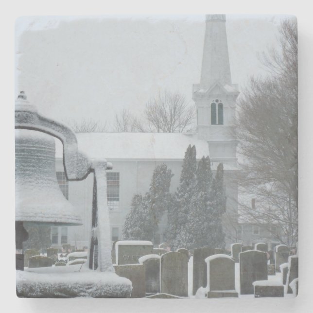 Common, kleines Compton, Rhode Island Steinuntersetzer (Vorderseite)