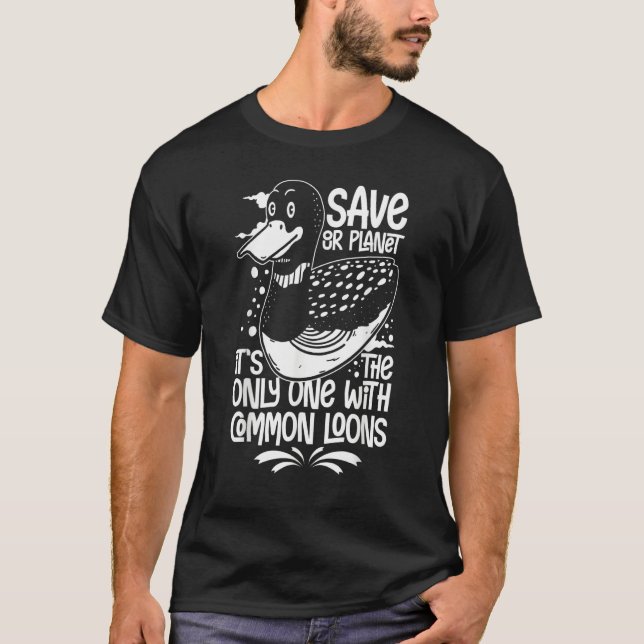 Common Loon Bird Ducks  Cute 1 T-Shirt (Vorderseite)
