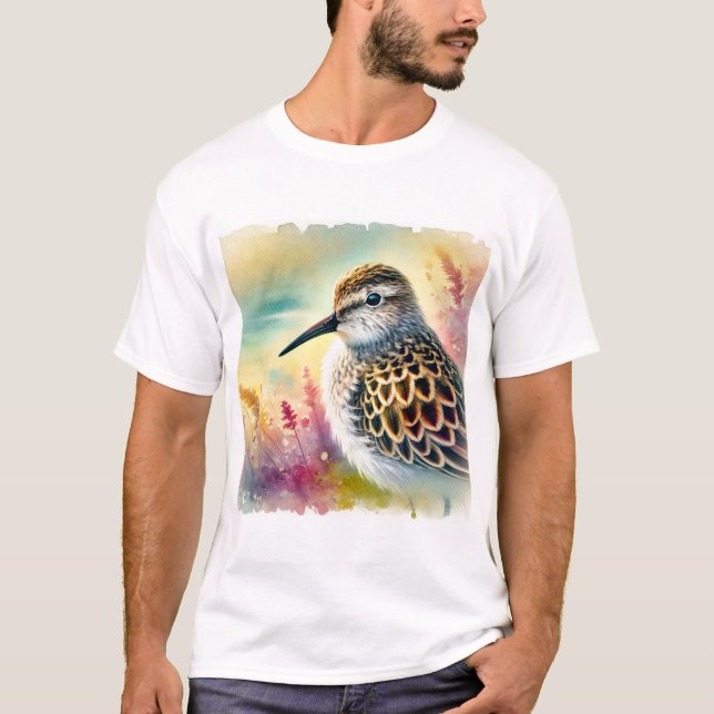 Common Sandpiper 160724AREF232 - Watercolor T-Shirt (Vorderseite)