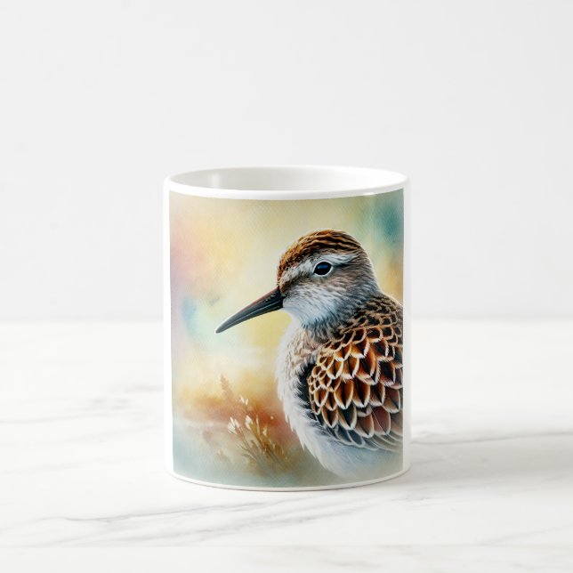 Common Sandpiper 241024AREF149 - Watercolor Kaffeetasse (Mittel)