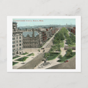 Commonwealth Ave, Boston Vintag Postkarte