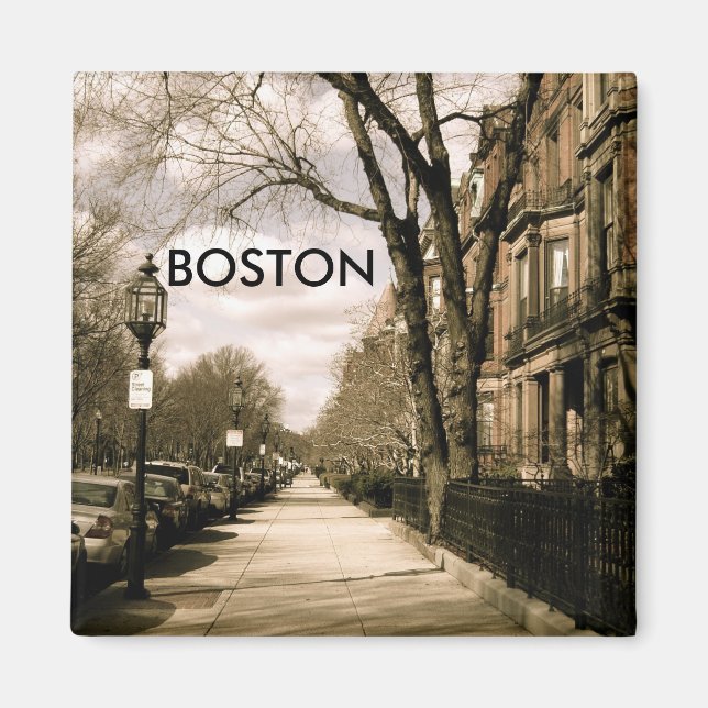 Commonwealth Avenue Neighborhood (sepia) Magnet (Vorne)