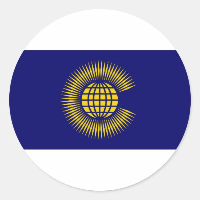 Commonwealth-Flag Runder Aufkleber (Vorderseite)