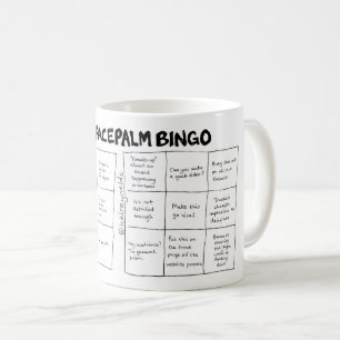 Comms Facepalm Bingo (A+B-Karten) Kaffeetasse