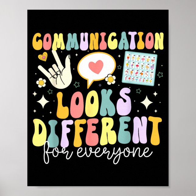 Communication Looks Different For Everyone Speech  Poster (Vorne)