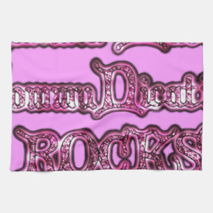 Communication Rocks Pink Hakuna Matata .png Küchentuch