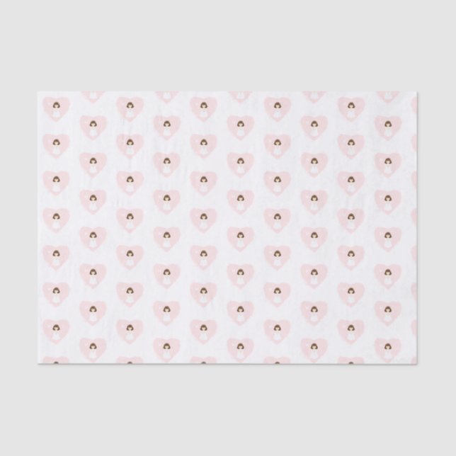 Communion Dove Blonde Girl Seidenpapier (Vorderseite)