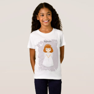 Communion Dove Redhead Girl T-Shirt