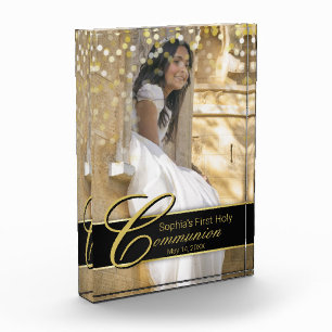 Communion Foto Elegant Gold Typografy Glitzer