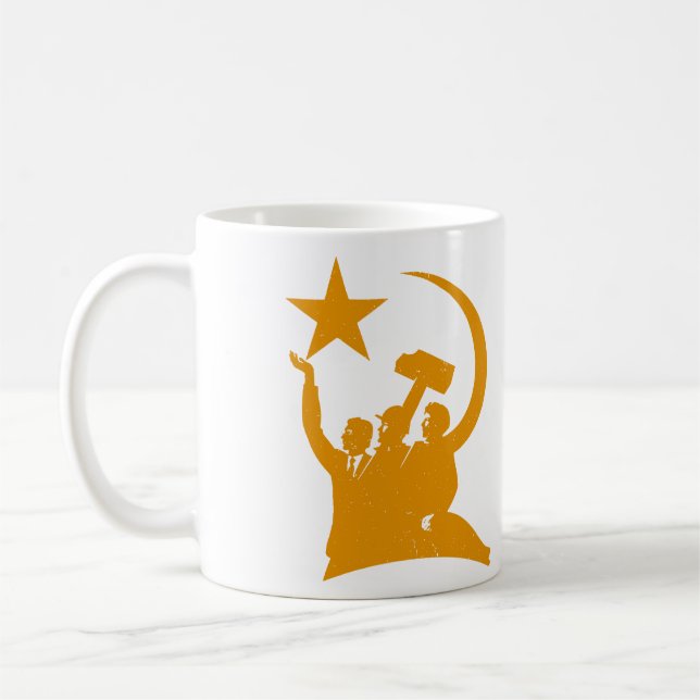 Communism Soviet WW2 Propaganda Kaffeetasse (Links)