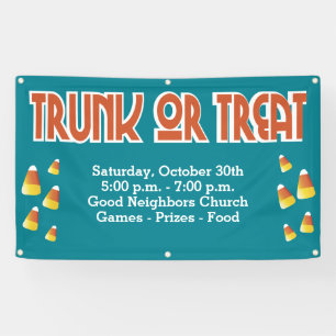 Community Church Trunk or Treat Candy Corn Banner