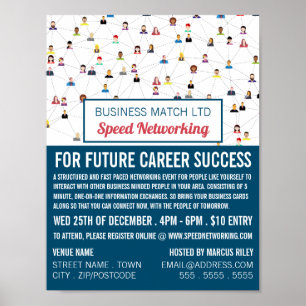 Community-Design, Speed-Networking-Event-Werbung Poster