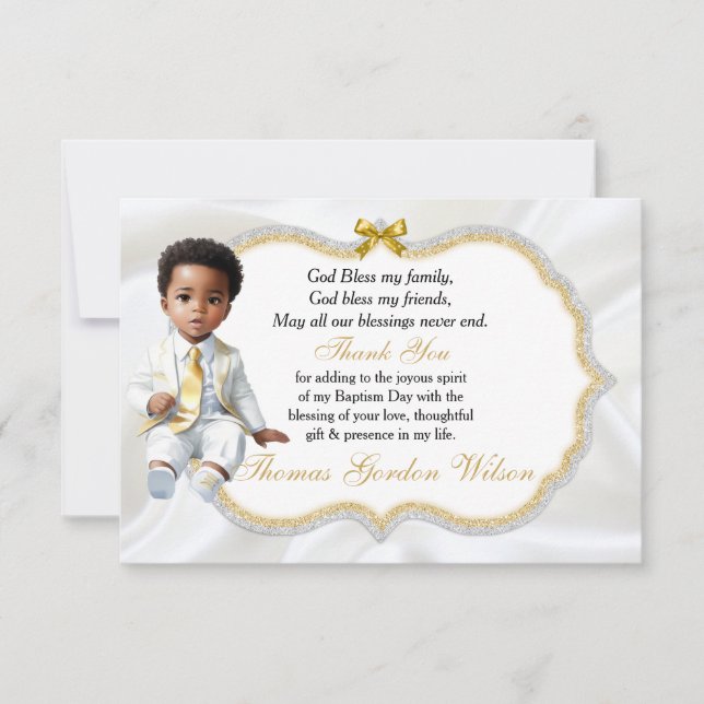 Community für Baby Boy Baptism Danke (Vorderseite)