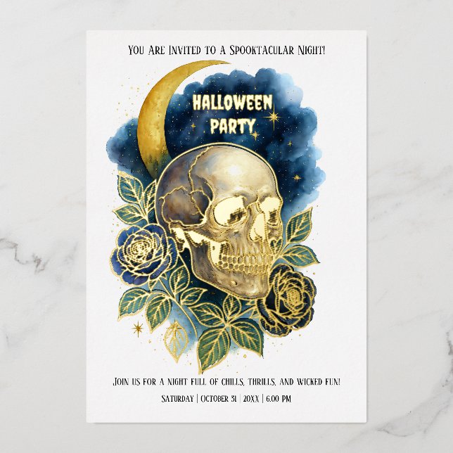 Community Halloween Creepy Party Folieneinladung (Vorderseite)