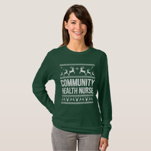 Community Health Nurly Ugly Weihnachtssüßer T-Shirt