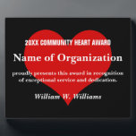 Community Heart Volunteer Award Fotoplatte<br><div class="desc">Ihre engagierten Freiwilligen sind wertvoll und unmessbar. Unsere einzigartigen Geschenke und personalisierten Gegenstände erkennen und feiern das Engagement und die harte Arbeit Ihrer Freiwilligen. Freiwillige sind die Lebensader Ihres Unternehmens, also stellen Sie sicher, dass sie mit Energie pumpen! Wir wissen, dass Freiwillige für Ihre Organisation wichtig sind, also haben wir...</div>