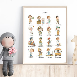 Community Helpers Poster - Jobs für Kinder zum Ler
