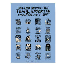Community Support Blue Poster