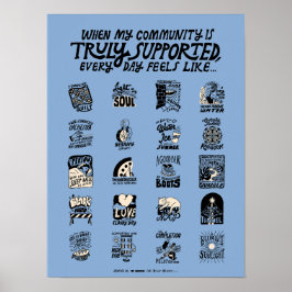 Community Support Blue Poster