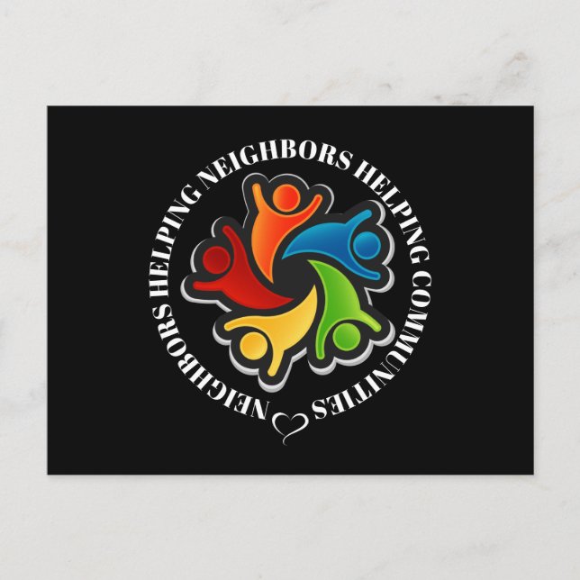 Community Teamwork Unity Postcard Ankündigungspostkarte (Vorderseite)