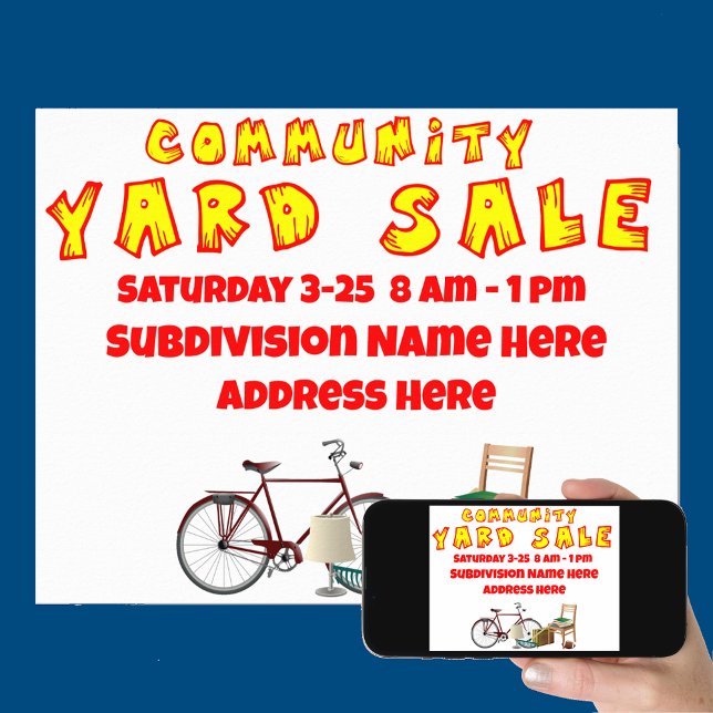 Community Yard Sale Poster Style Flyer (Von Creator hochgeladen)