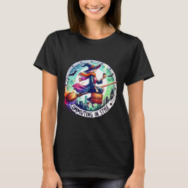 Commuting in Style – Elegant Witch Design for Tre T-Shirt