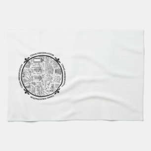 CoMo Bewahrung Küchenhandtuch mit Linienzeichnunge Geschirrtuch