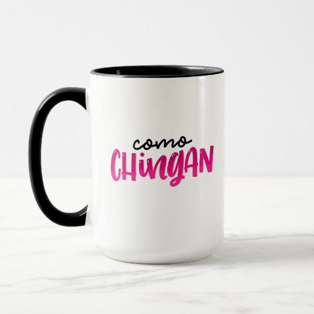 Como Chingan, handschriftlich Tasse (Links)