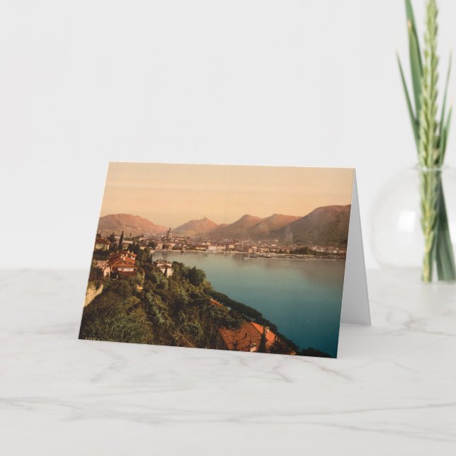 Como I, See Como, Lombardei, Italien Karte (Vorderseite)