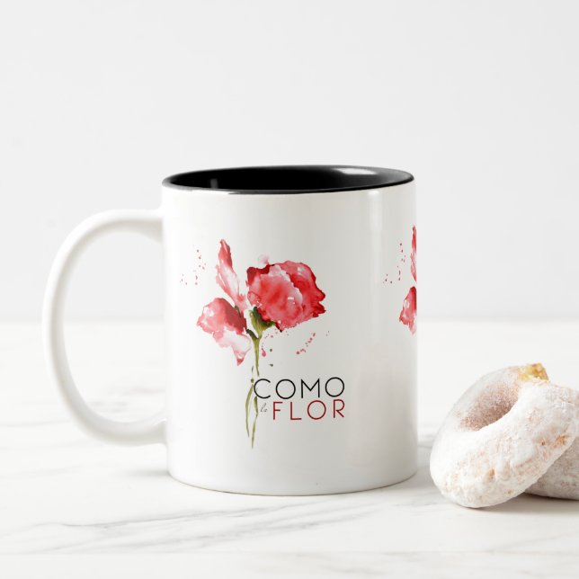 Como La Flor Zweifarbige Tasse (Mit Donut)