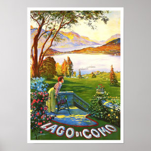 Como Lake Italien Vintage Poster