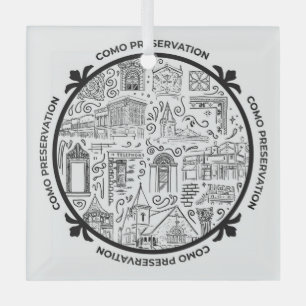 CoMo Preservation Line Zeichnend Ornament Aus Glas