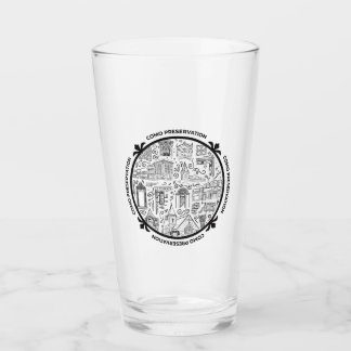 CoMo Preservation Pint-Glas mit Linienzeichnungen Glas